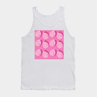 Pink leaves pattern Tank Top